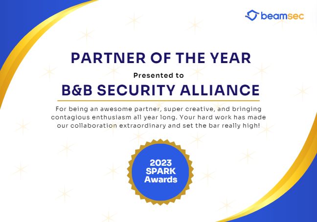 B&B Security Named Partner Of The Year By BeamSec - BeamSec